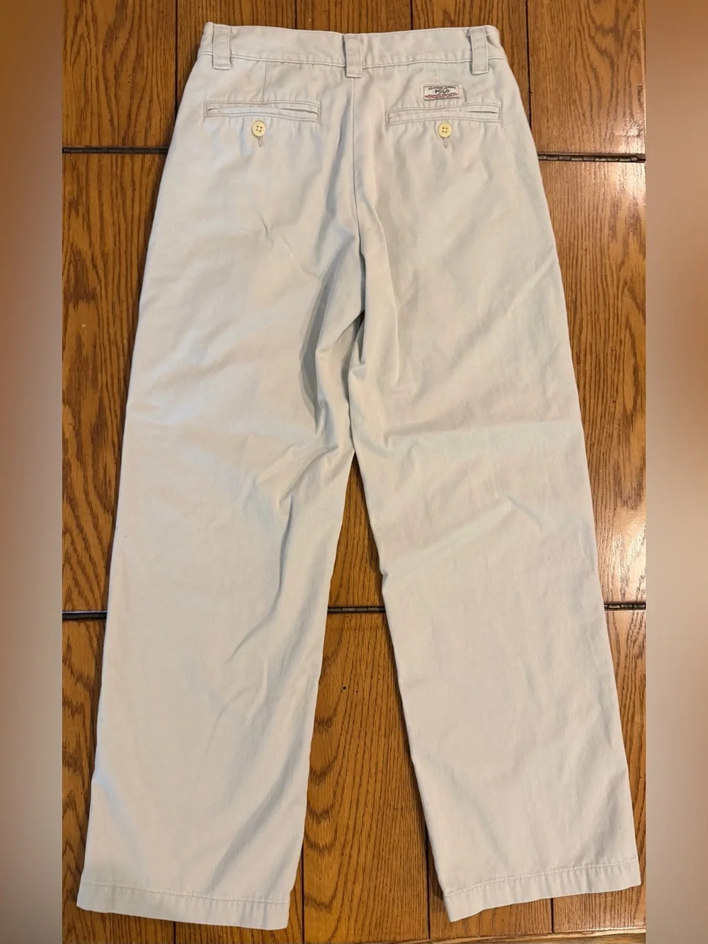 POLO Ralph Lauren Kids Unisex off white straight leg pants, size 14